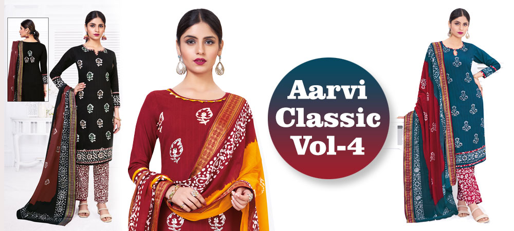 Aarvi Maheshwari Border Vol 1 Fancy Cotton ladies Suit Dealer